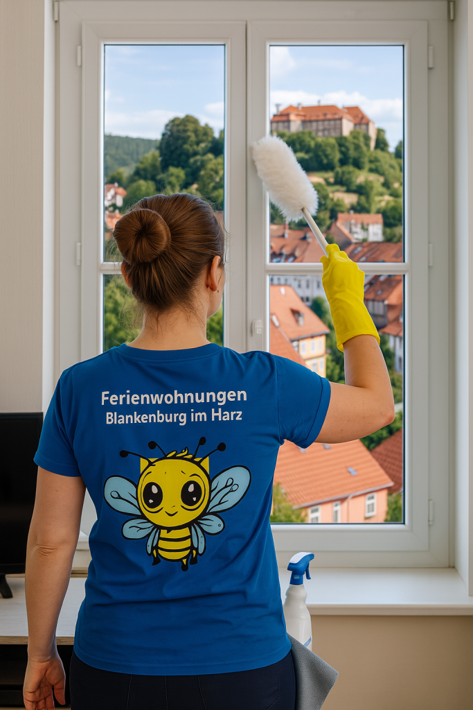 Reinigung mit Blick auf Blankenburg